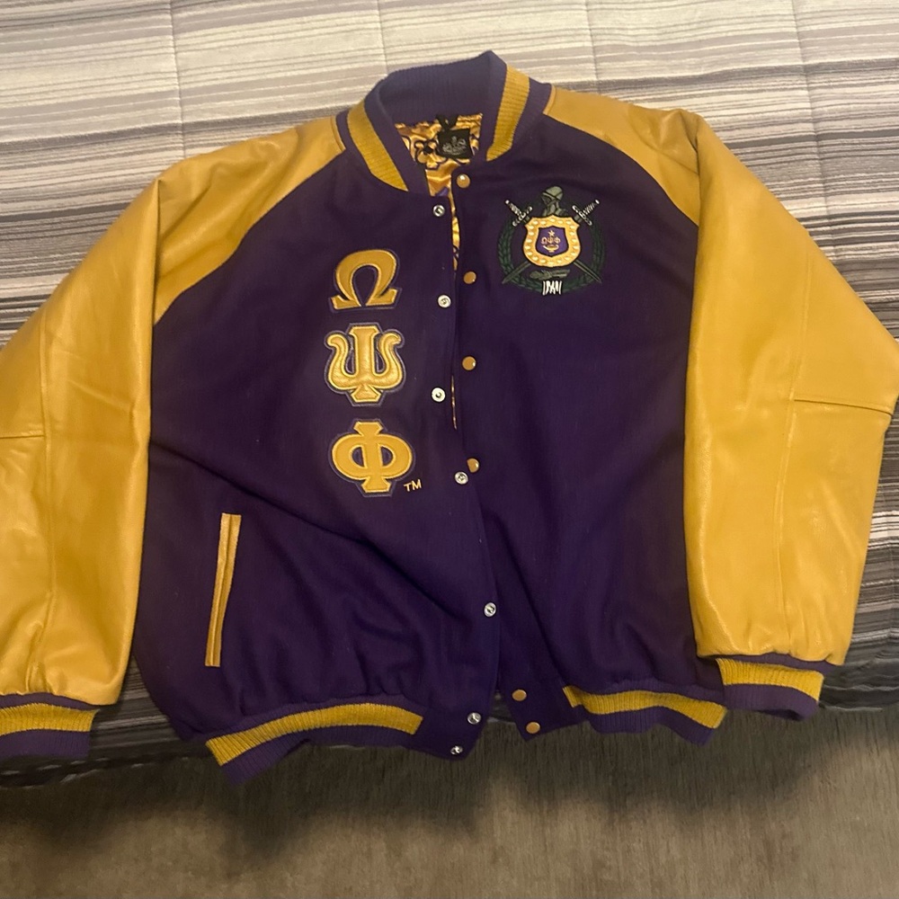 Purple and Gold Bomber Jacket